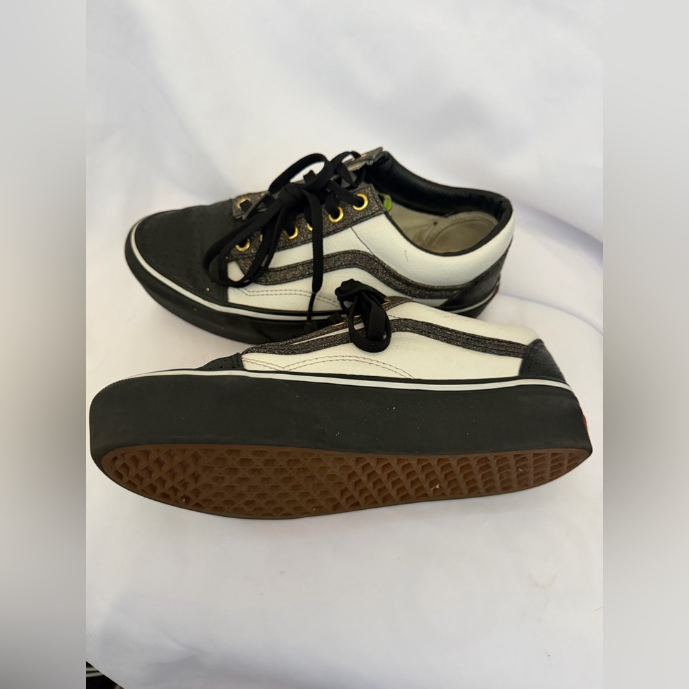VANS Custom old skool with alien print and glitter $IM$ G custom platform